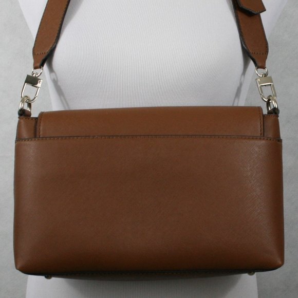 Guess Brown Faux Leather Shoulder Bag w/ Removable Wide Shoulder Strap EUC - Picture 4 of 15